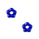 Tschechische Glasperlen Blume 5mm - Alabaster Carolina blue 02010-29337